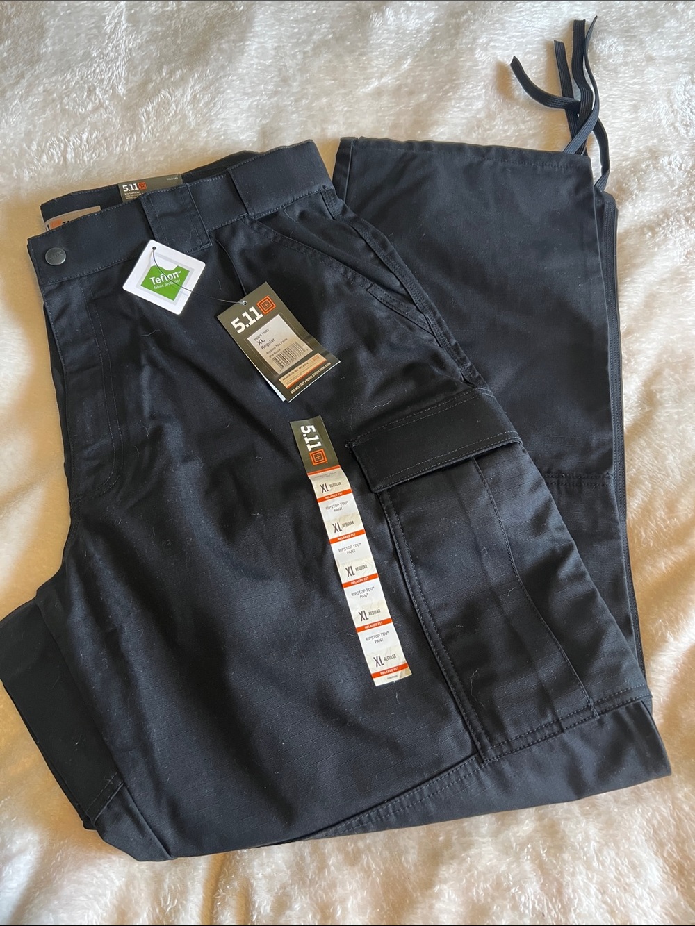 5.11 Tactical TDU Ripstop Cargo Pants Black XL Regular - Teflon Coated Duty Pant